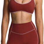 Color-Blocked Thin-Strap Sports Bra (Removable Pads)