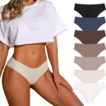 Women Seamless Bikini No Show Panties Ladies Invisible Breathable Briefs Soft Stretch Underwear Multi Pack