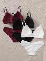 Women Sexy Lingerie Set Lace Matching Bra and Panty Set - Image 2